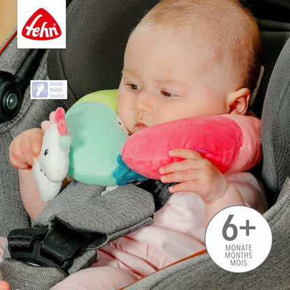 FEHN Aiko&Yuki poduszka zagłówek podróżny z grzechotką JEDNOROŻEC – zdjęcie produktu 3