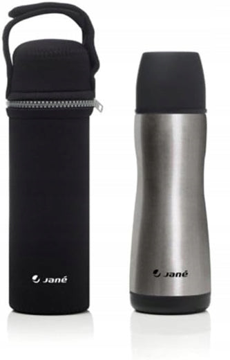 JANE 5010 termo de acero inoxidable 300 ml + funda de neopreno