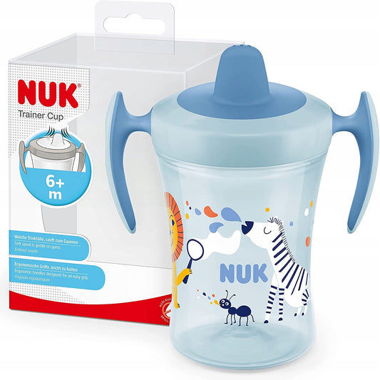 NUK Trainer Cup KUBEK NIEKAPEK lew i zebra 6 m+ 230 ml