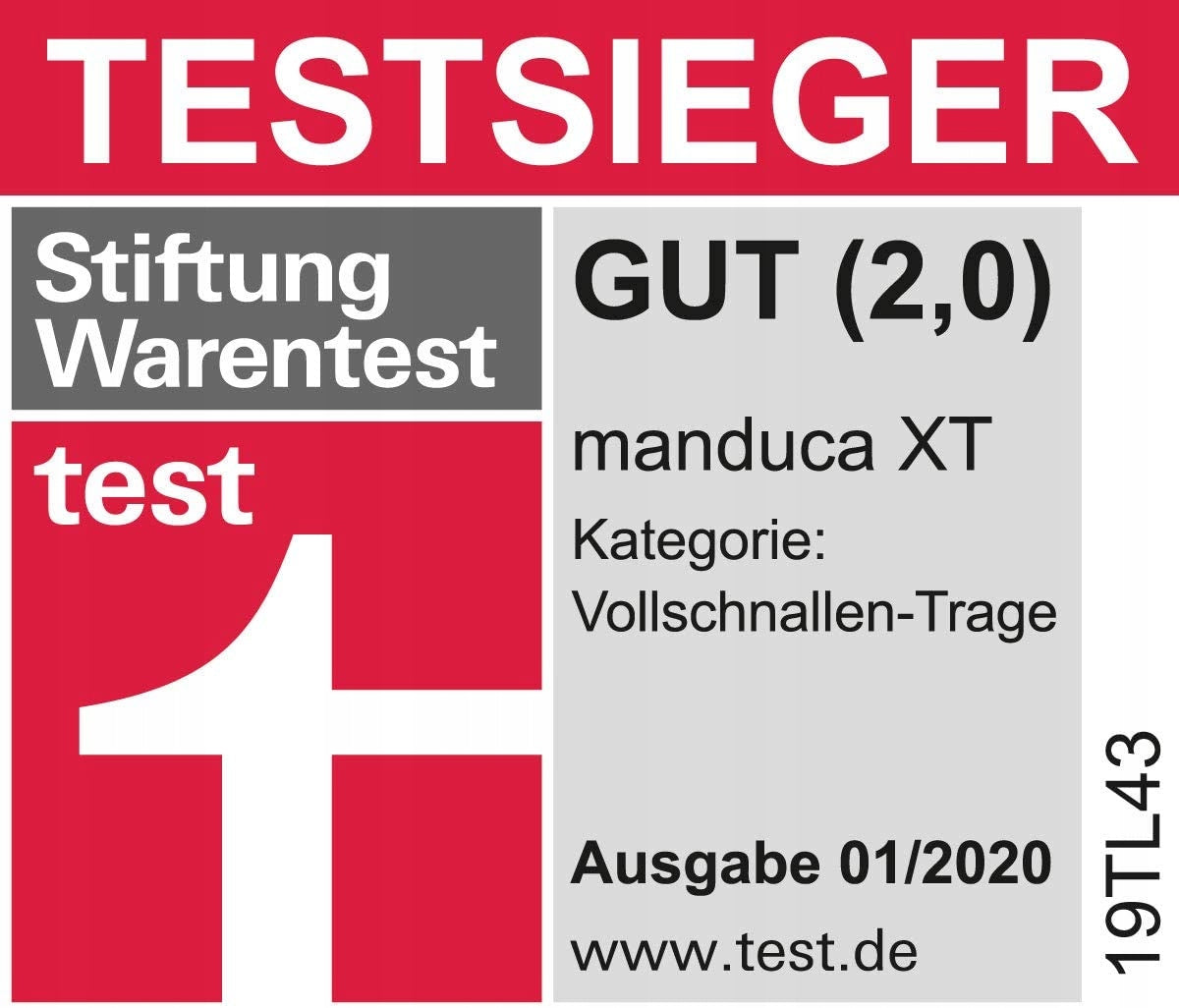 MANDUCA XT draagzak met gesp van ORGANISCH katoen