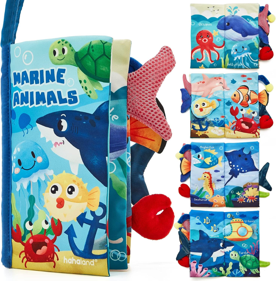 HAHALAND Zeedieren sensorisch boekje HANGERS 12,5 x 22 cm