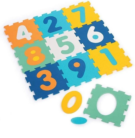 LUDI tappeto pieghevole puzzle 2 in 1 numeri 90x90