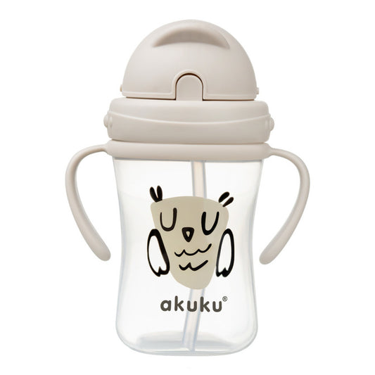 AKUKU láhev s vysouvací slámkou 300ml 9m+