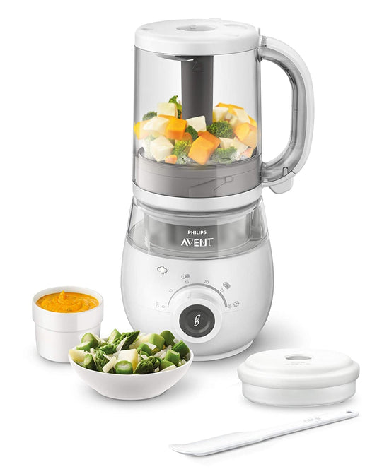 PHILIPS AVENT SCF883/01 4w1 parowar mikser 1000ml, biały, z pojemnikiem, łopatką i akcesoriami