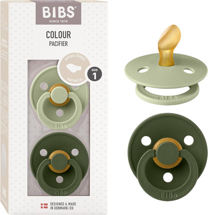 BIBS COLOUR fopspenen 2-pack rubber 0-6 mnd ANATOMISCH