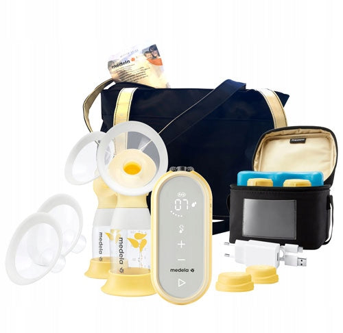 double 2-phase electric breast pump yellow color