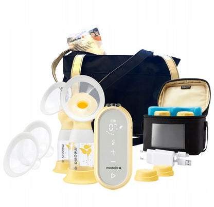 double 2-phase electric breast pump yellow color