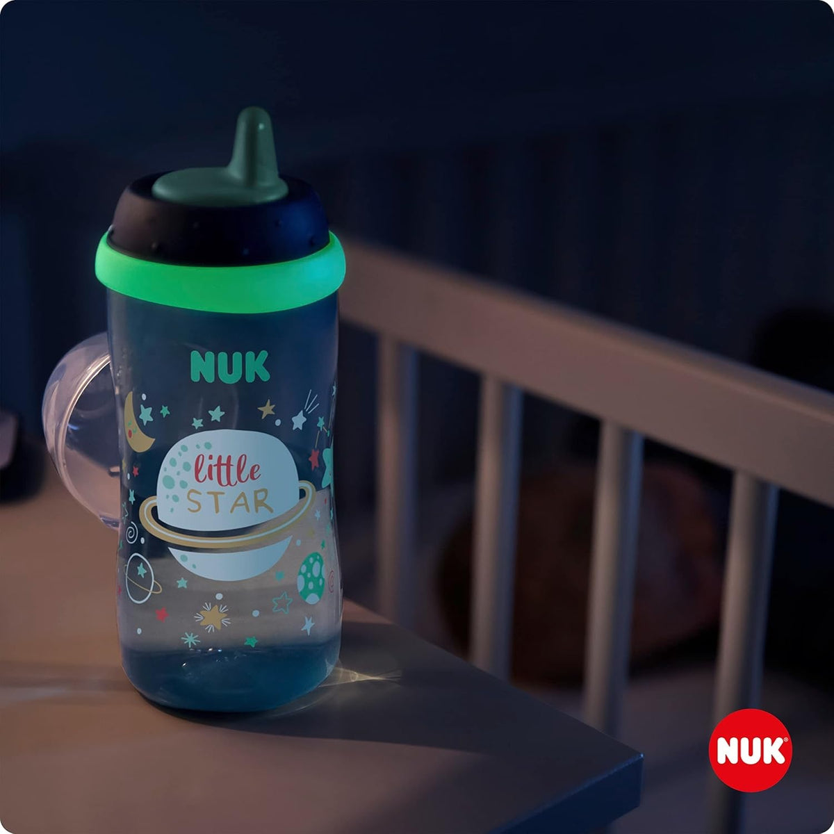 NUK Kiddy Cup biberon fosforescente 300 ml 12 m+ SPAZIO