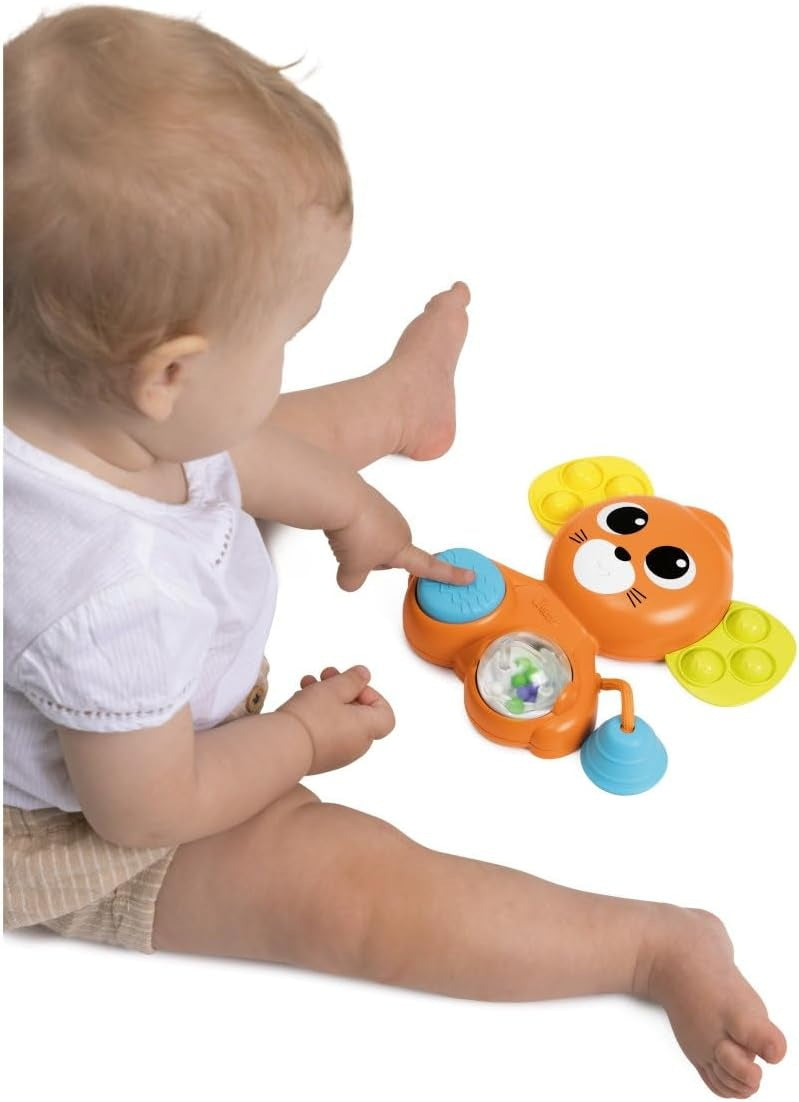 CHICCO Topolino sensoriale con sonaglio e squeaker Pop It 18 x 19 cm