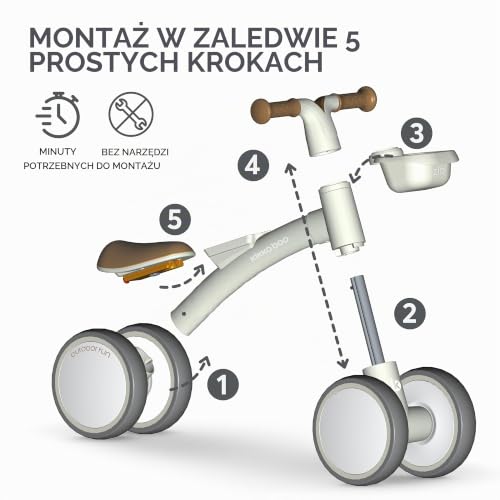 KikkaBoo ZIPI bici senza pedali per bambini 1-3 anni