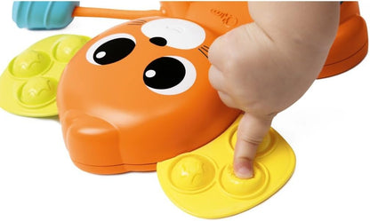 CHICCO Topolino sensoriale con sonaglio e squeaker Pop It 18 x 19 cm