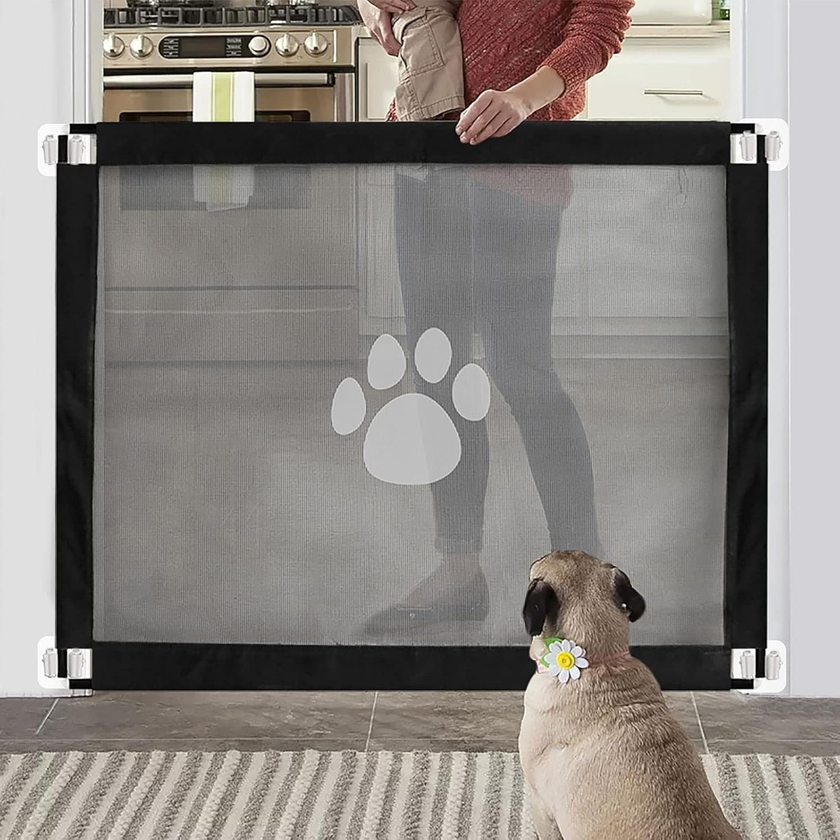 NAMSAN barriera cancello di sicurezza per cani 80 x 100 cm