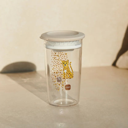 MAM Easy to Drink Cup bicchiere antigoccia con beccuccio 360° 290 ml 8 m+ LEOPARDO
