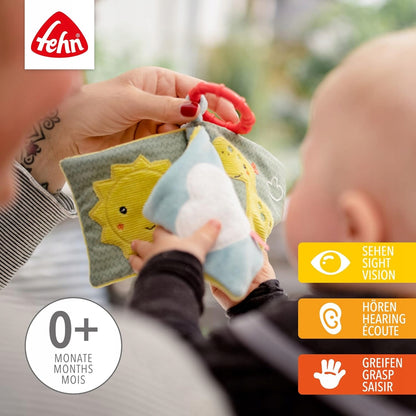 FEHN Happy Dino książeczka sensoryczna ZAWIESZKA 11 x 11 cm – zdjęcie produktu 3