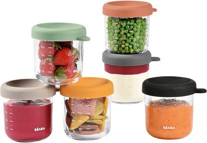 BEABA recipiente din sticlă pentru alimente 6x 250ml