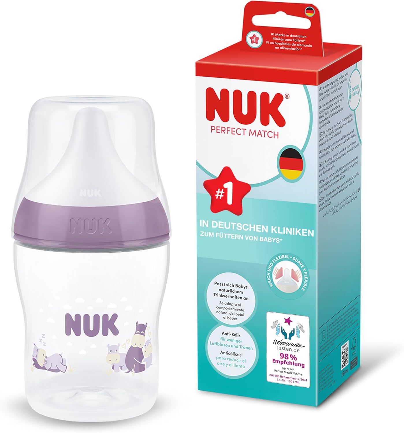 NUK Perfect Match antikoliková fľaša 150 ml 0+