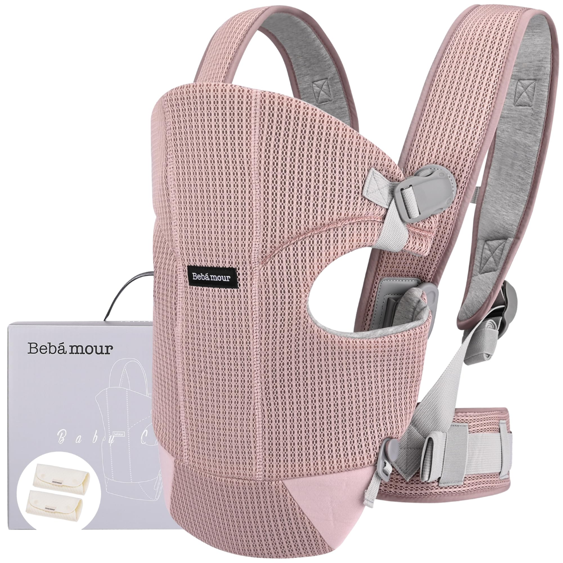 BEBAMOUR ergonomische drager tot 12kg 3-in-1