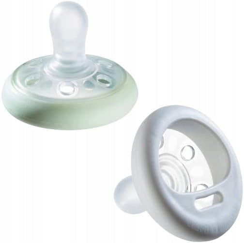 TOMMEE TIPPEE smoczek ortodontyczny x2 6-18msc GLOW IN THE DARK, smoczki uspokajające świecące w ciemności