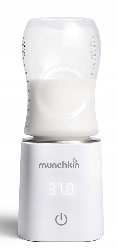 MUNCHKIN 37° cyfrowy podgrzewacz do butelek biały, podgrzewacz mleka do temperatury ciała 37°C