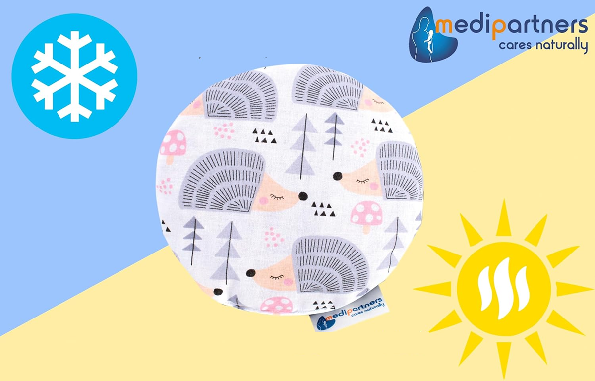 MEDI PARTNERS bawełniany termofor z pestkami wiśni JEŻE 15 cm 180 g – zdjęcie produktu 3