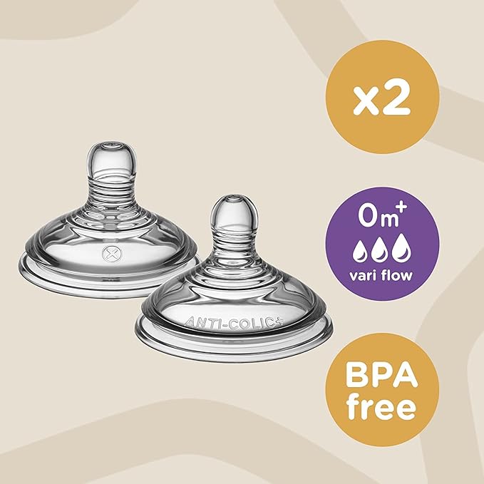 TOMMEE TIPPEE πιπίλες 0m+ x2 VariFlow Closer to Nature