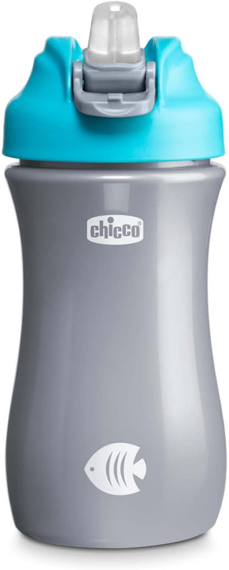 CHICCO Pop-up Cup hrnek nekapající s náustkem a brčkem 350 ml 2 l+