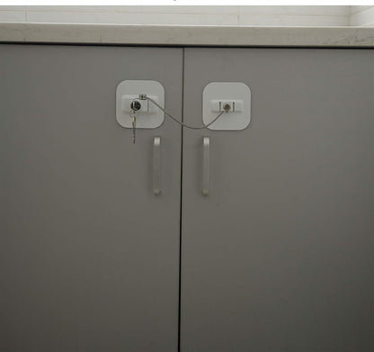 SERRATURA DI SICUREZZA PER BAMBINI per armadietti e cassetti 19 cm + 2 chiavi