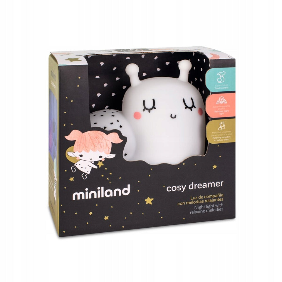MINILAND Cosy Dreamernight light snailage 0 +colour whitewidth 8.7 cm, length 12.3 cm, height 12.3