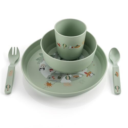 REER Little Explorer set di stoviglie x5 senza BPA