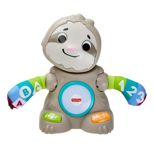 FISHER-PRICE interaktywny LENIWIEC j. francuski, kolorowa zabawka Linkimals z literkami i cyferkami