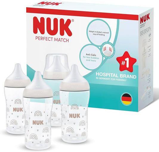 NUK Perfect Match antikolikové lahvičky 260 ml 3m+ x4