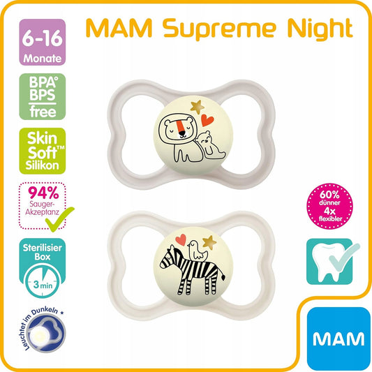 MAM SUPREME NIGHT silikonesut 6-16 mdr.