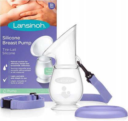 LANSINOH kolektor silikonowy do mleka, BPA free, lekki i przenośny, do dyskretnego zbierania mleka kobiecego