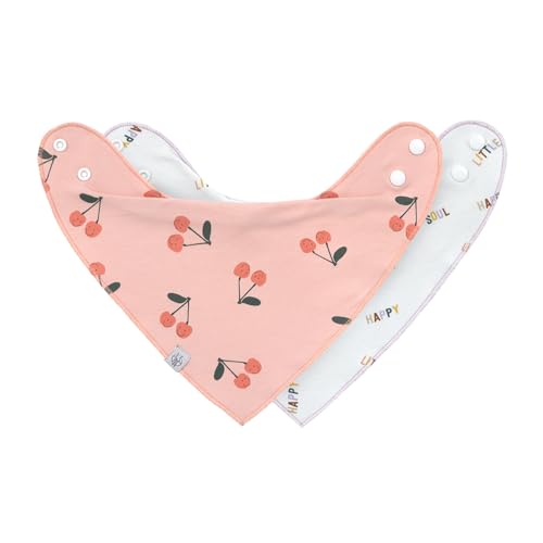 Lässig Happy Fruits Cherry bandana bib with snaps