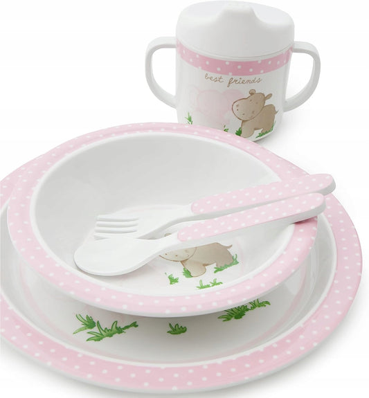 BIECO set di stoviglie in melamina 4 pezzi.