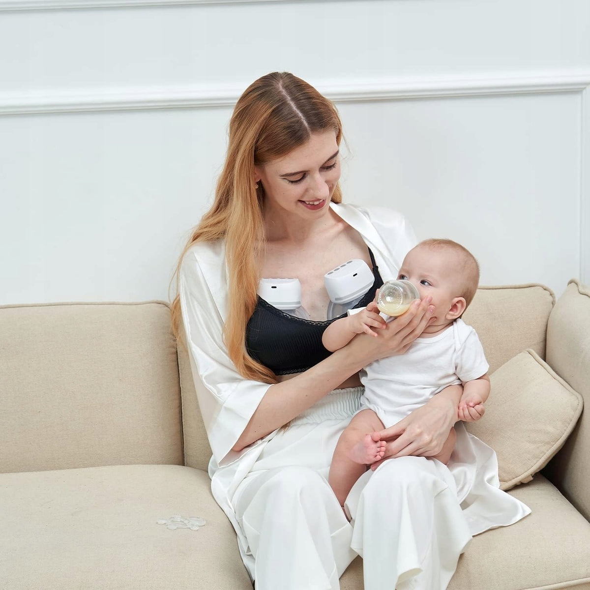 BELLABABY sacaleches eléctrico inalámbrico tipo concha