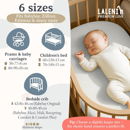 LALENI cearșaf cu elastic pentru cărucior 38x77 x2