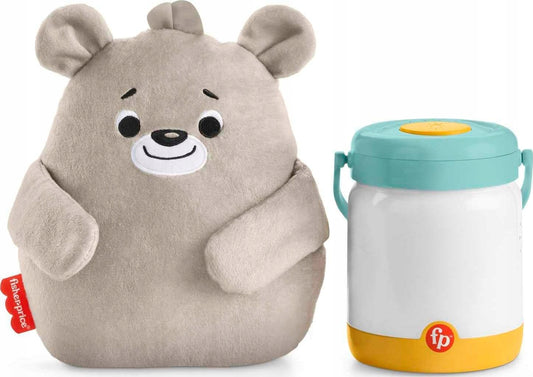 FISHER-PRICE uspokajacz przytulanka dźwięki projektor lampka ze świetlikami, pluszowy miś i projektor