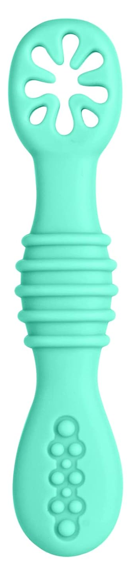 VICLOON Sticky Spoon silikonowa łyżeczka 2,5 x 10 cm 4 m+ zielona