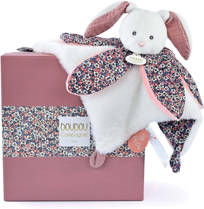 DOUDOU et COMPAGNE komforter przytulanka z kocykiem 27cm, wielokolorowa pluszowa zabawka 0+