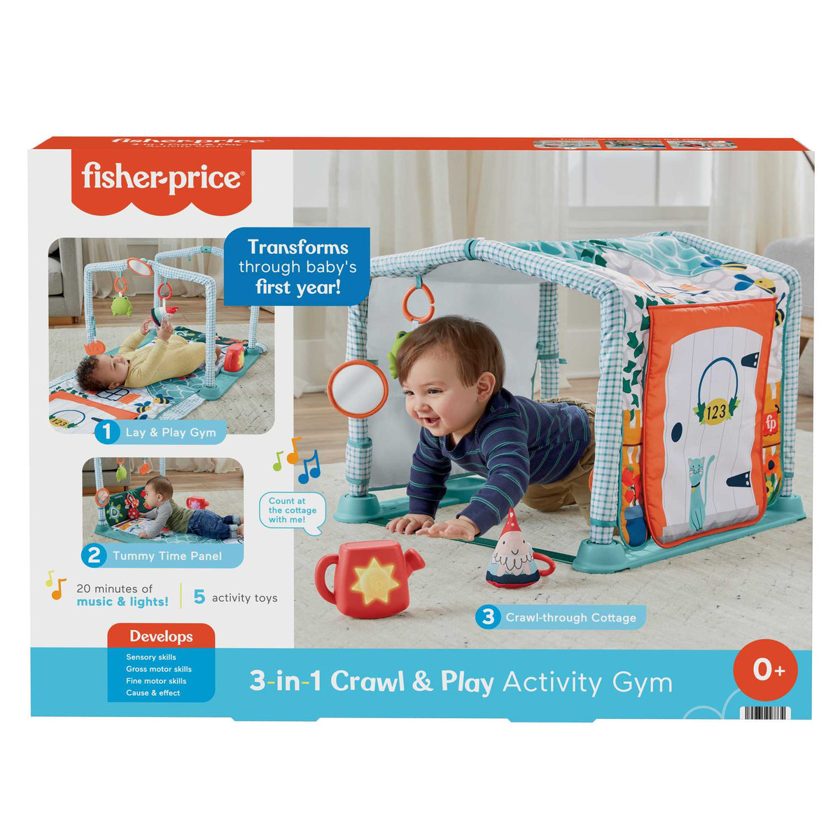 FISHER-PRICE mata do zabawy dla niemowląt 3w1