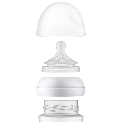 PHILIPS AVENT Natural Response szklana butelka 120 ml 0+ smoczek 2, przezroczysto-biała, z kapturkiem