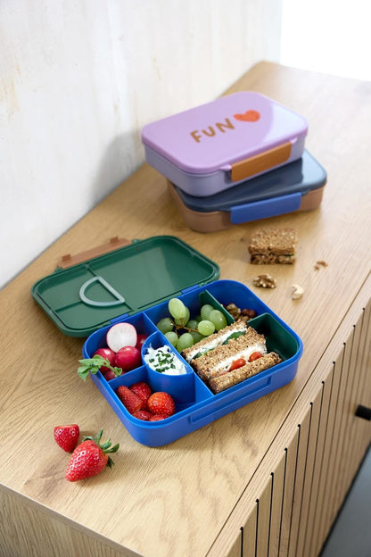 LÄSSIG Bento boîte à goûter compartimentée 17 × 21 cm LITTLE GANG SMILE