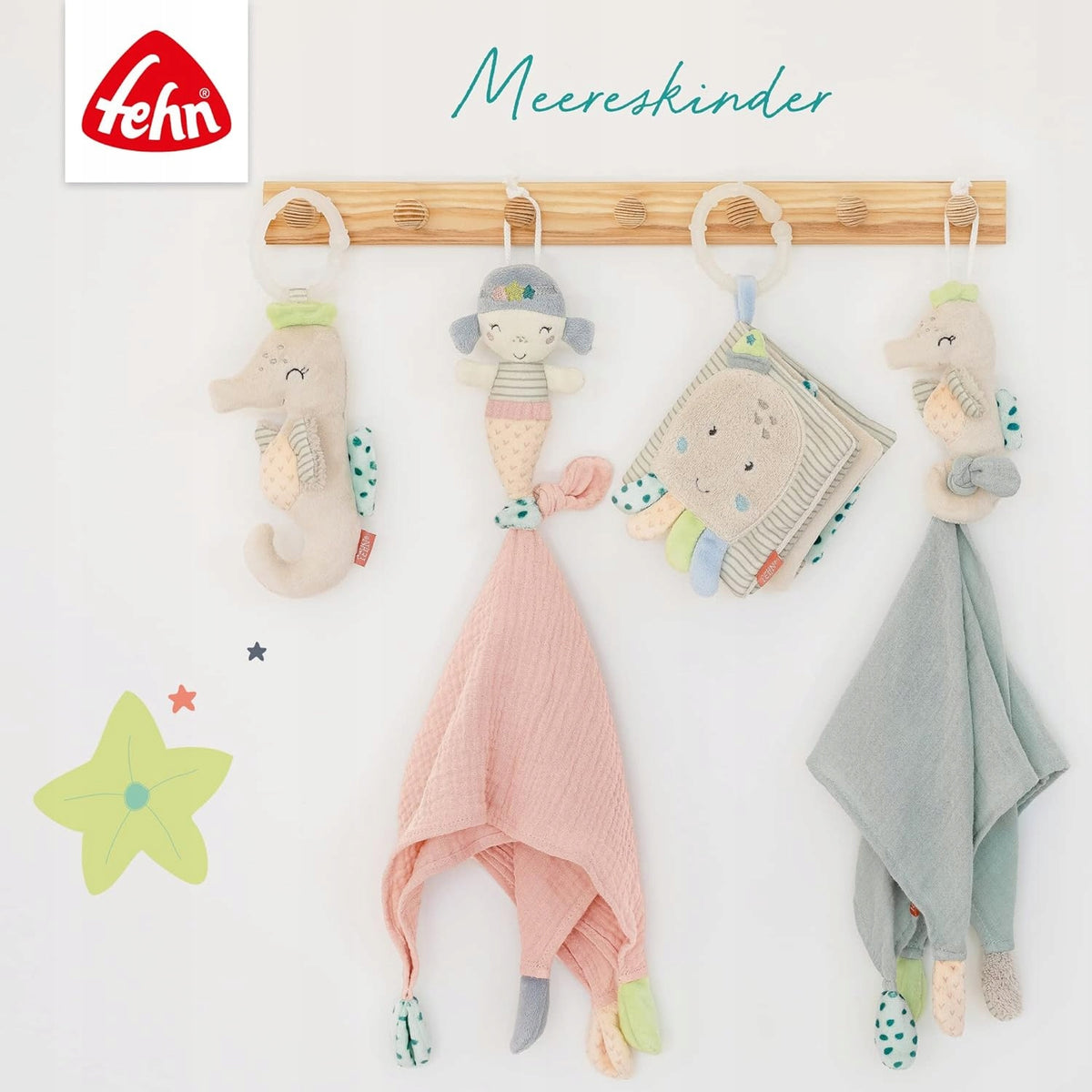 FEHN zawieszka z grzechotką ŻÓŁW 18X17 cm – zdjęcie produktu 6