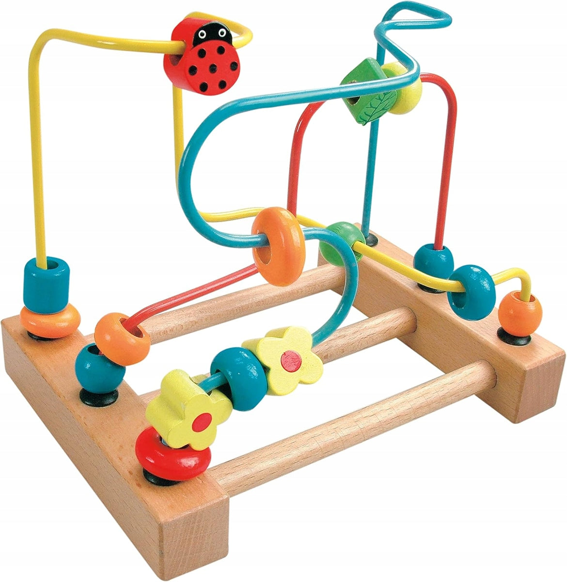 BINO Lupi bucle de madera con cuentas 13 x 17,5 cm MARIQUITA