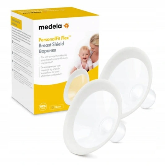 MEDELA lejek Personal Fit Flex 30mm x2, białe plastikowe lejki BPA-free do laktatorów Medela