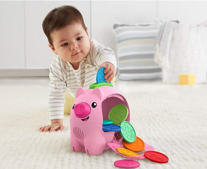 FISHER-PRICE interaktives Sparschwein Bewegung und Geräusche ENGLISCH