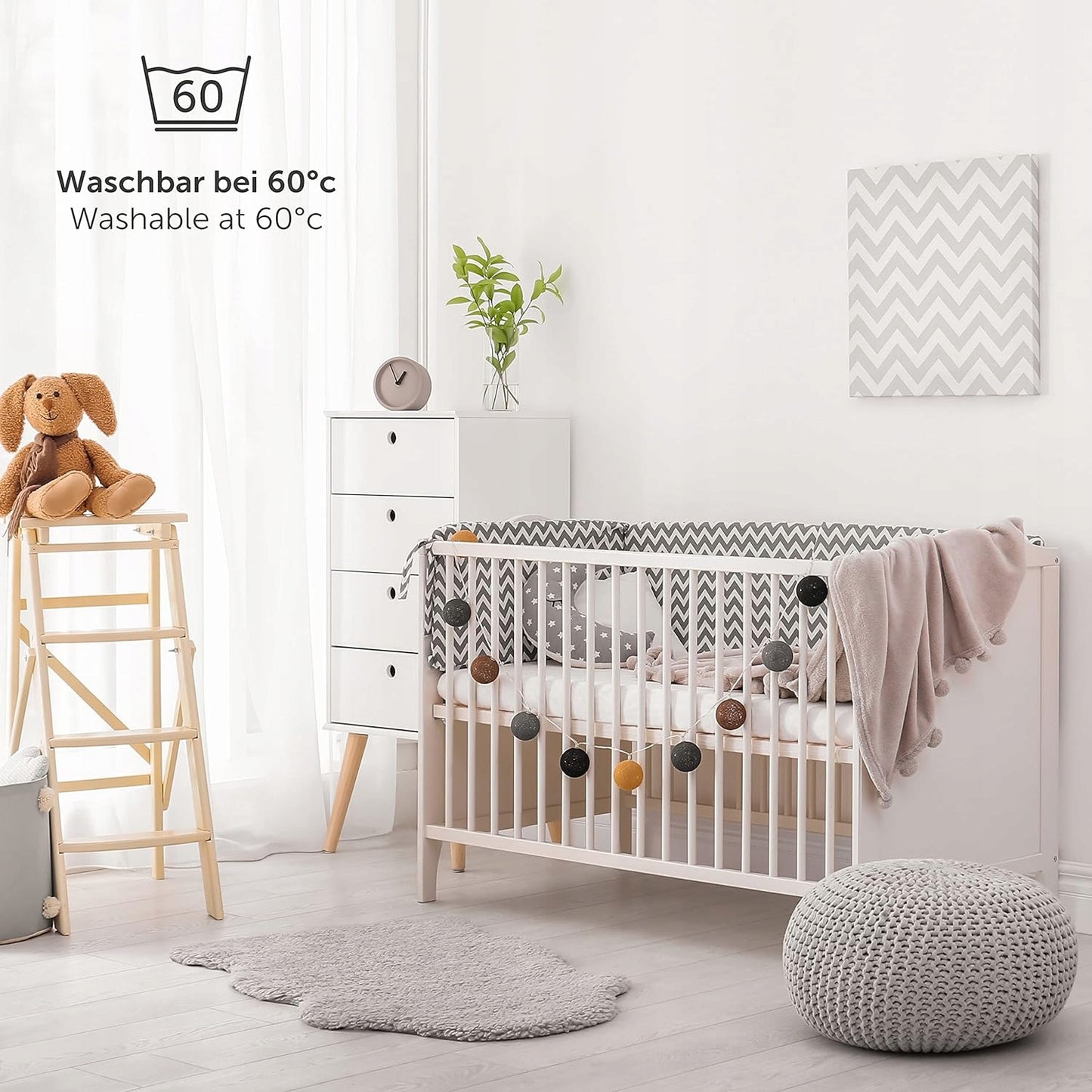LALENI prześcieradło ze ściągaczami do kołyski 40x90 2szt. – zdjęcie produktu 4