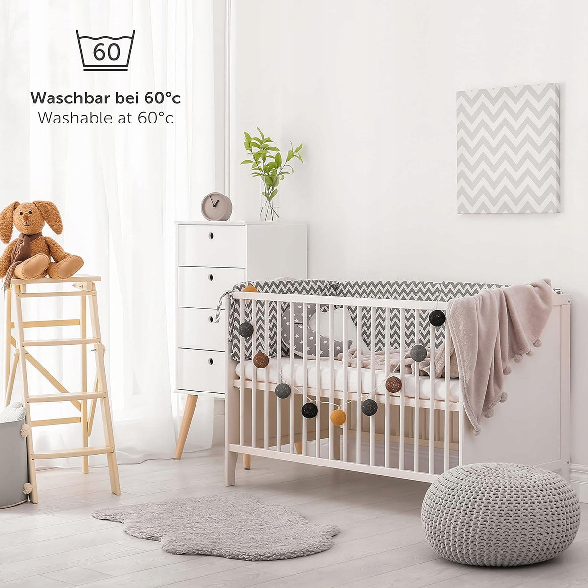 LALENI prześcieradło ze ściągaczami do kołyski 40x90 2szt. – zdjęcie produktu 4