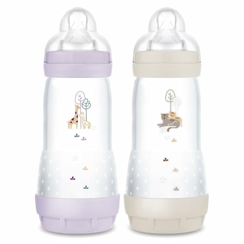 MAM Easy Start butelka antykolkowa 320 ml 4+ piaskowa – beżowy system antykolkowy z wentylowanym dnem miękki smoczek z…
